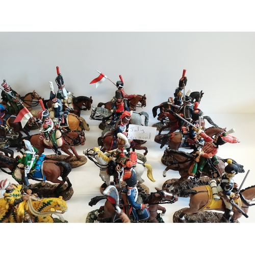 143 - Large Selection of Hand Painted lead mounted Soldiers Del Prado Collection.  Mostly of Napoleonic Wa... 