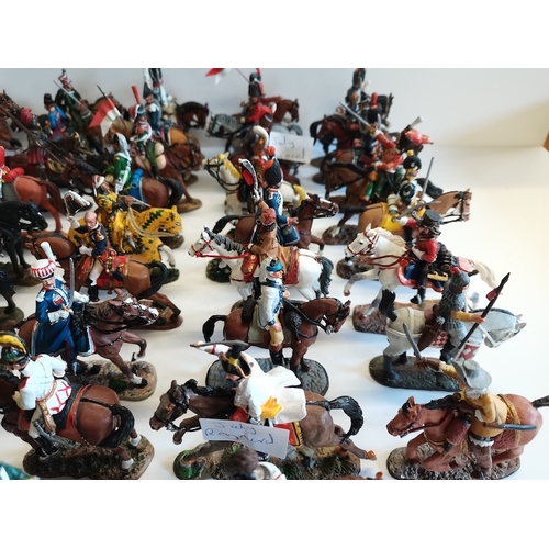 143 - Large Selection of Hand Painted lead mounted Soldiers Del Prado Collection.  Mostly of Napoleonic Wa... 