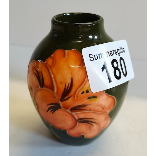 180 - Moorcroft Hibiscus vase 9cm height