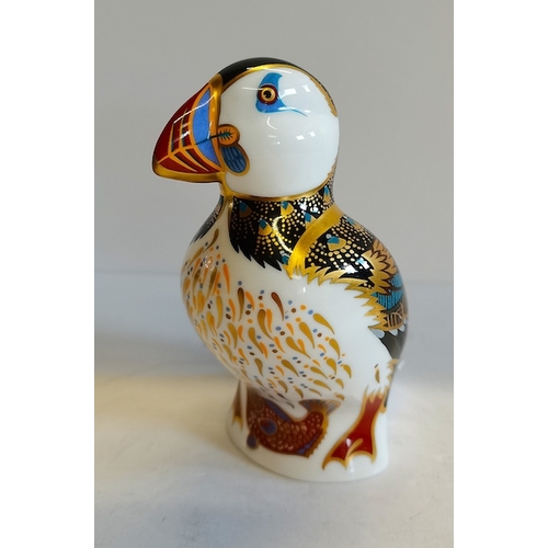 186 - Crown Derby Puffin Silver Button