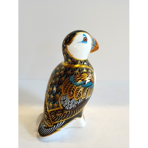 186 - Crown Derby Puffin Silver Button