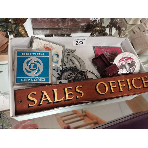 233 - Box Car Badges Sales Office Sign