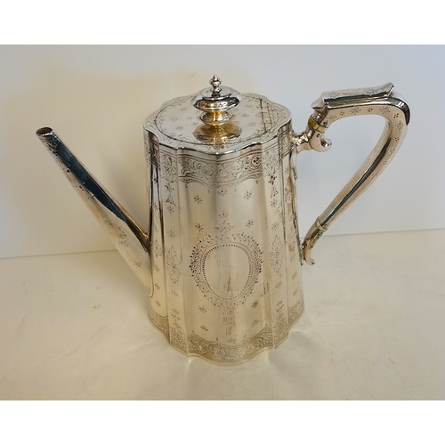 344 - London Silver Coffee Pot weight 670g