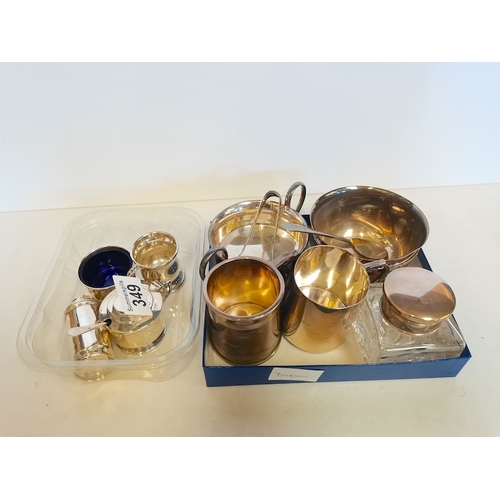 349 - Silver Bowl Cruet set