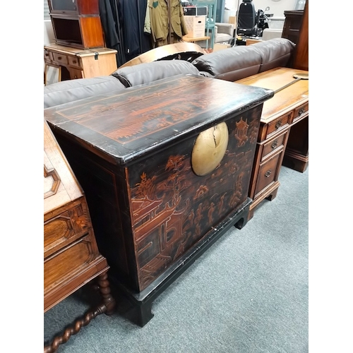 883 - early Chinese linen chest