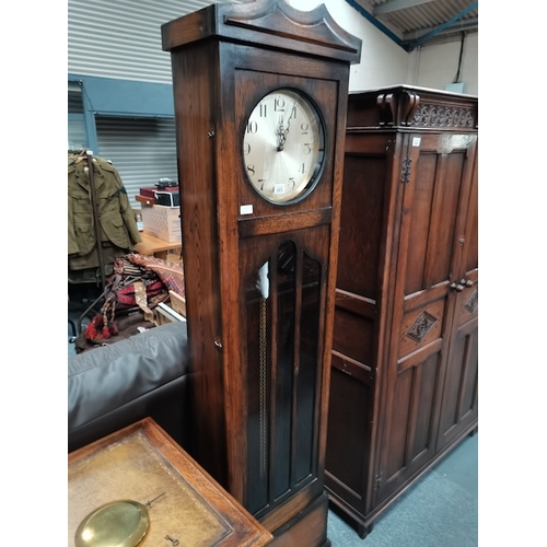 885 - oak Grandfather clock