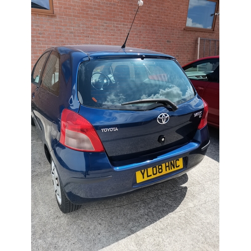 518A - Toyota Yaris T3 1.3 Petrol 08-07-2008 YL08HNC In Blue Low Mileage MOT 25th August 21