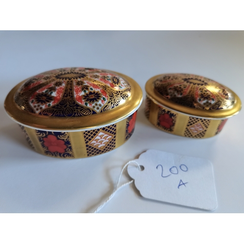 200a - 2 x Crown Derby trinket boxes