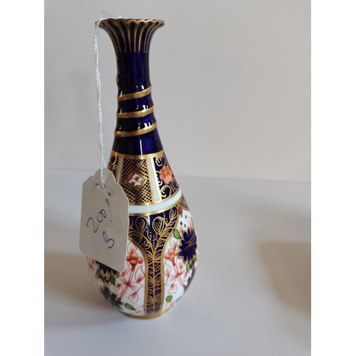 200b - Crown Derby vase16cm ex. Condition