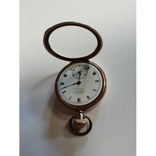 425 - Northern goldsmiths co.Newcastle pocket watch gold plated working