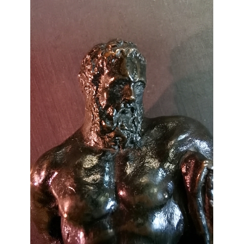 398 - Desktop bronze of Farnese Hercules 19th Century Italian grandtour piece 12cm