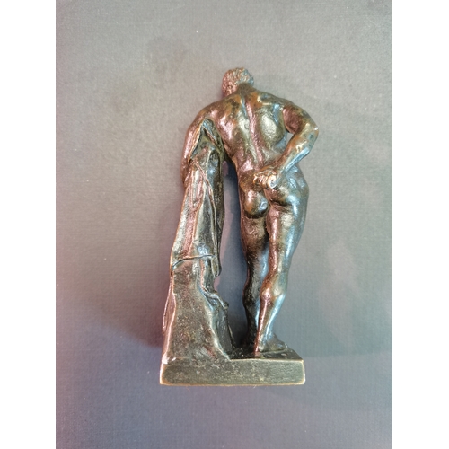 398 - Desktop bronze of Farnese Hercules 19th Century Italian grandtour piece 12cm