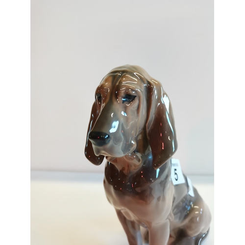 5 - 1 Small Polar Bear (Delft) and a Royal Copenhagen Large dog  ex. condition