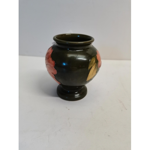 12 - Small anemone patterned Moorcroft Vase  9cm With Box