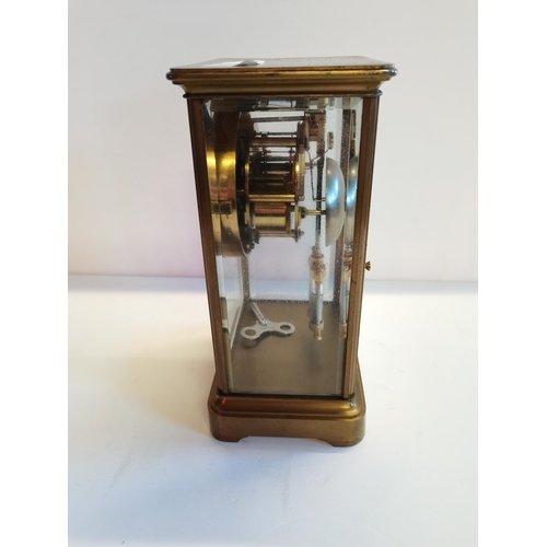 18 - Large Vintage Brass Carriage Clock