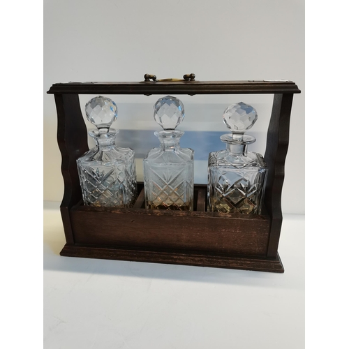 31 - Tantalus with 3 Decanters