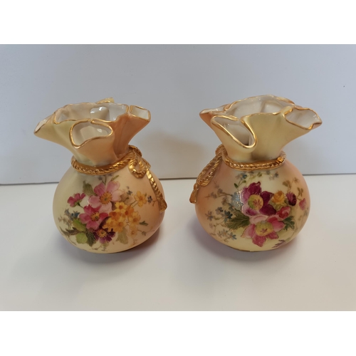 110a - X2 Royal Worcester Posey vases 4