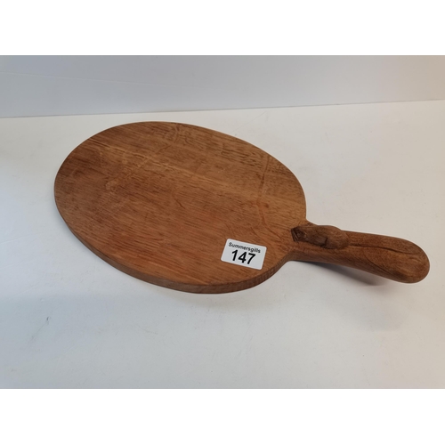 147 - Mouseman cheeseboard - good condition