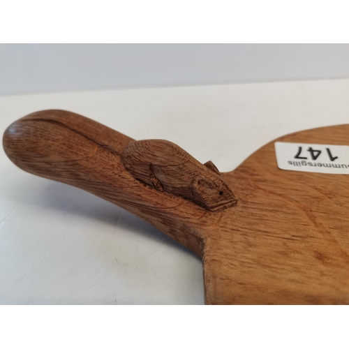 147 - Mouseman cheeseboard - good condition