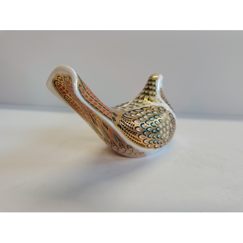 168 - Crown derby turtle dove with gold stopper