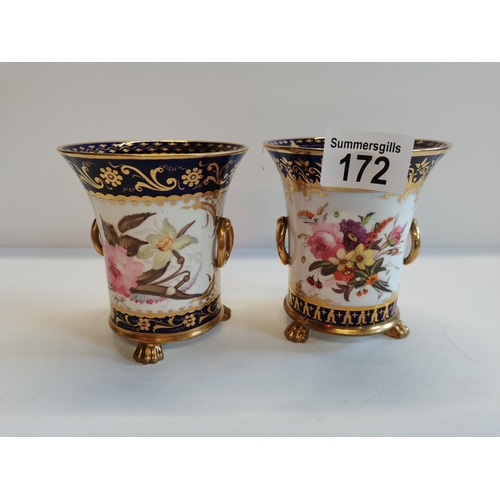 172 - Continental Dresden style vases