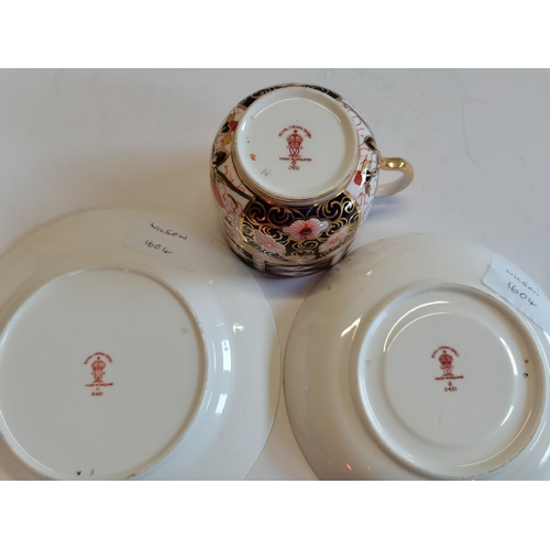 173 - Royal Crown Derby cup, saucer and plate - Good condition no chips or cracks