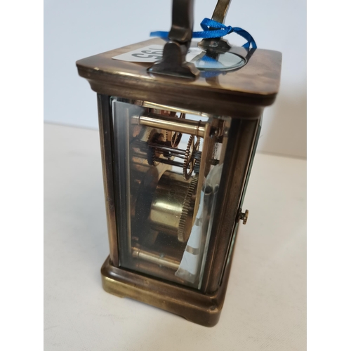 195 - French Brass Carriage clock