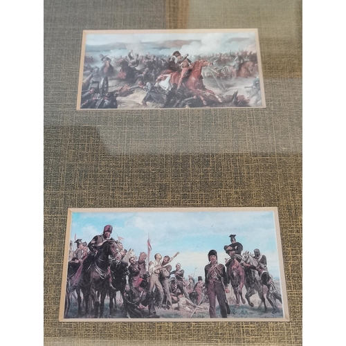 201 - x3 framed scenes of the Battle of Waterloo 1815 - Robert Gibb