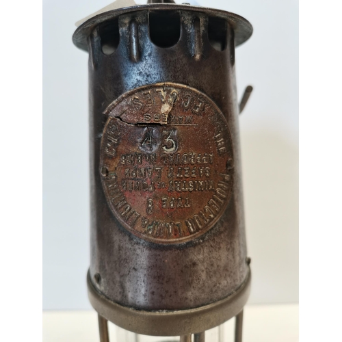 202 - Eccles no 43 miners lamp  type 6