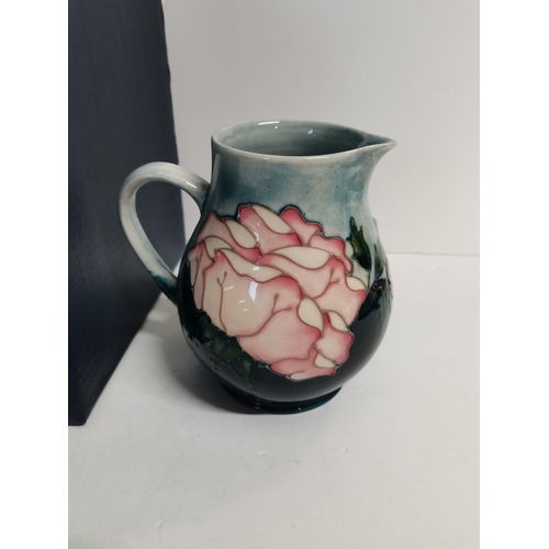 205 - Moorcroft 'Pink Roses' Jug with box - H15cm