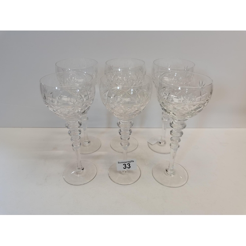 33 - x6 vintage wine glasses