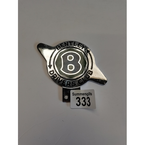 333 - Bentley drivers club badge