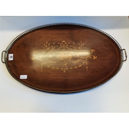 59 - Antique Mahogany Tray