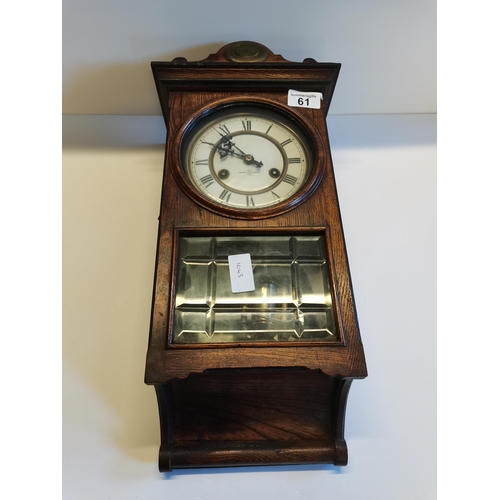 61 - Antique Parlour clock with key