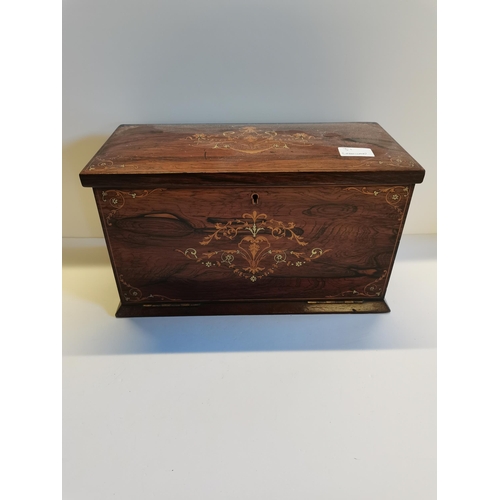 63 - Antique Rosewood and Mahogany Writing box