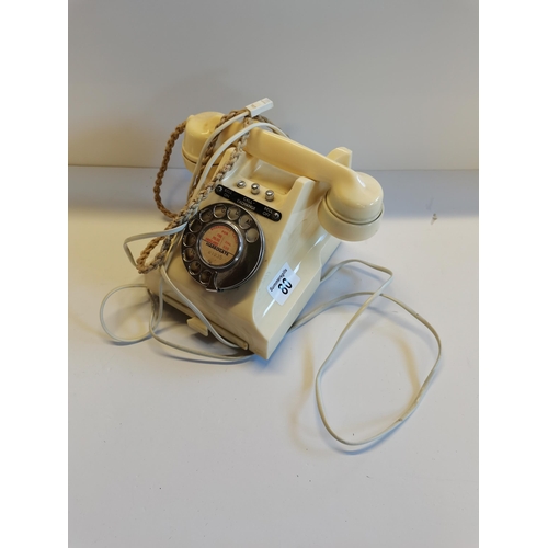 80 - British 1940s Ivory cream antique #312 series Bakelite Telephone