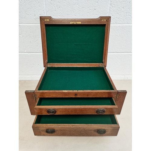 97 - Antique wooden cutlery box