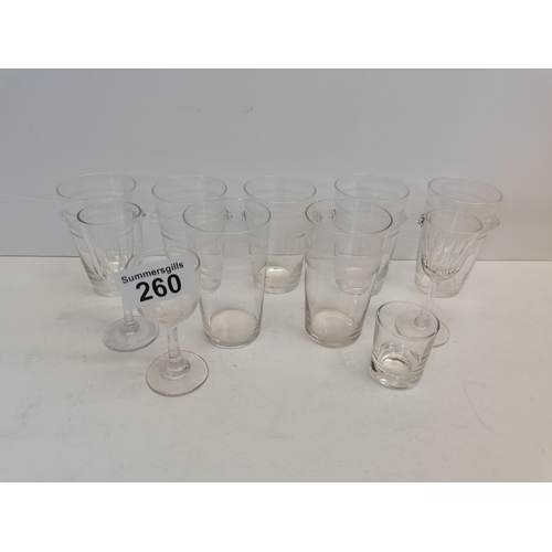 260 - a selection of glasses