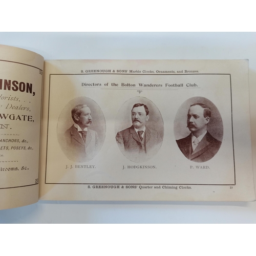 247 - Map book of Leeds and Liverpool Canal and Bolton Wanderers Football Club Bazar programme 1900 - 123 ... 