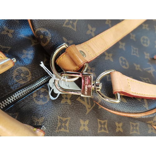 278 - Genuine Louis Vuitton suit carrier and Keepall Duffel brown bag and a Visconti leather documents fol... 