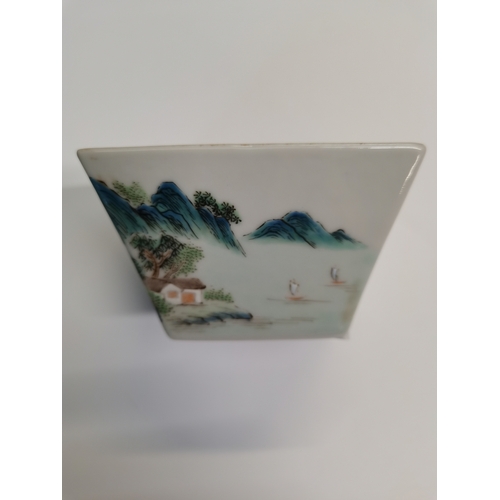 175 - Chinese dish with four character markings - excellent condition not chips or cracks 5.75cm Height 8.... 