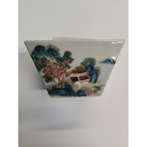 175 - Chinese dish with four character markings - excellent condition not chips or cracks 5.75cm Height 8.... 