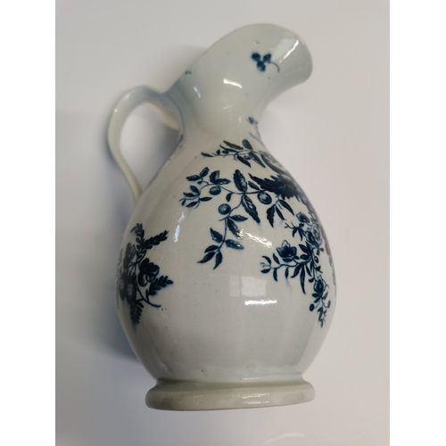 160 - Early blue and white Worcester  jug