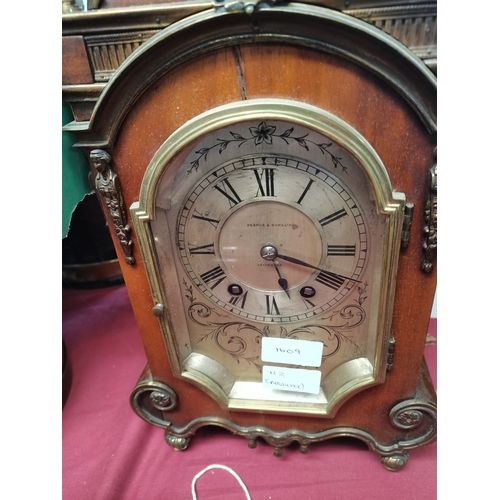 86 - 8 day Chiming clock by Pearce & Sons with key