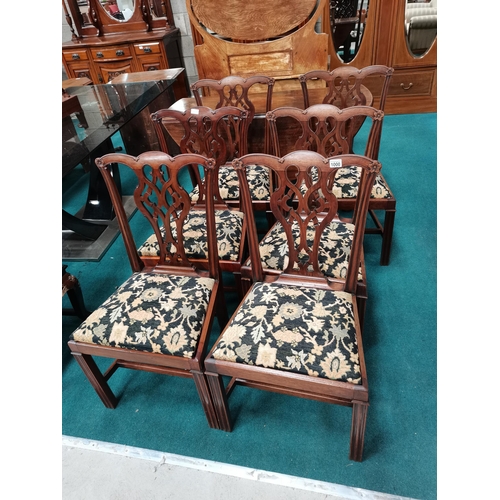 1000 - X6 Chippendale dining chairs. Good condition  ( owner described as Chippendale )