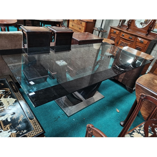 1007 - Modern glass dining table L200cm x W100cm