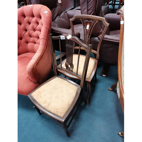 1029 - x2 Edwardian hall chairs