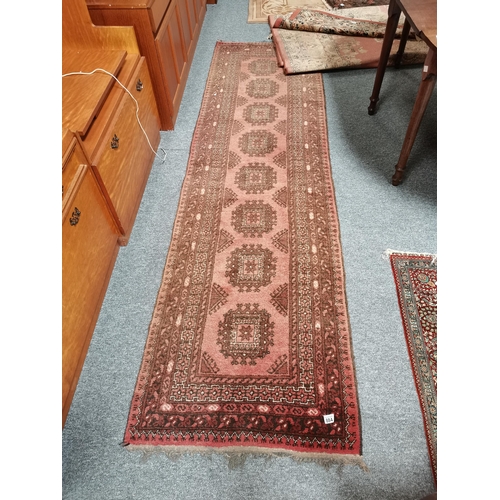 884 - Persian Red faded hall runner. 79cm x 290cm