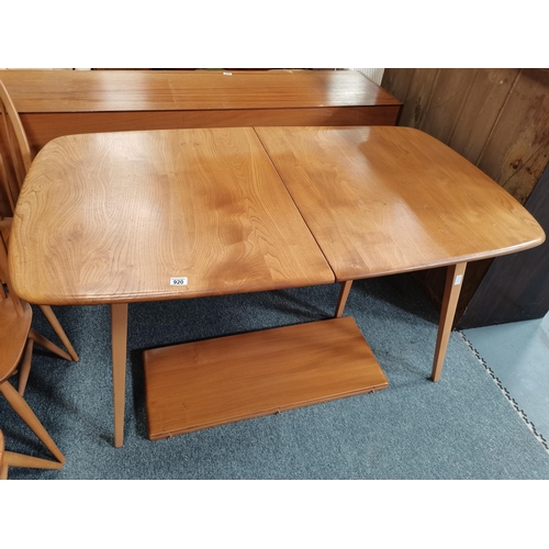 920 - Ercol blonde extendable dining table with leaf insert W90cm x L152cm (not extended) ex . condition