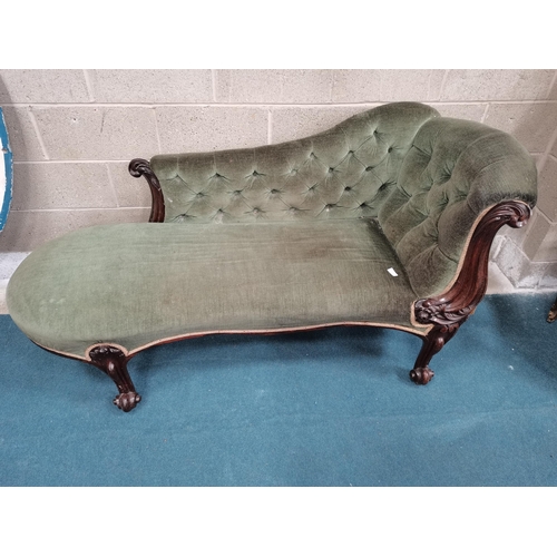 977 - Victorian Rosewood Chaise Longue